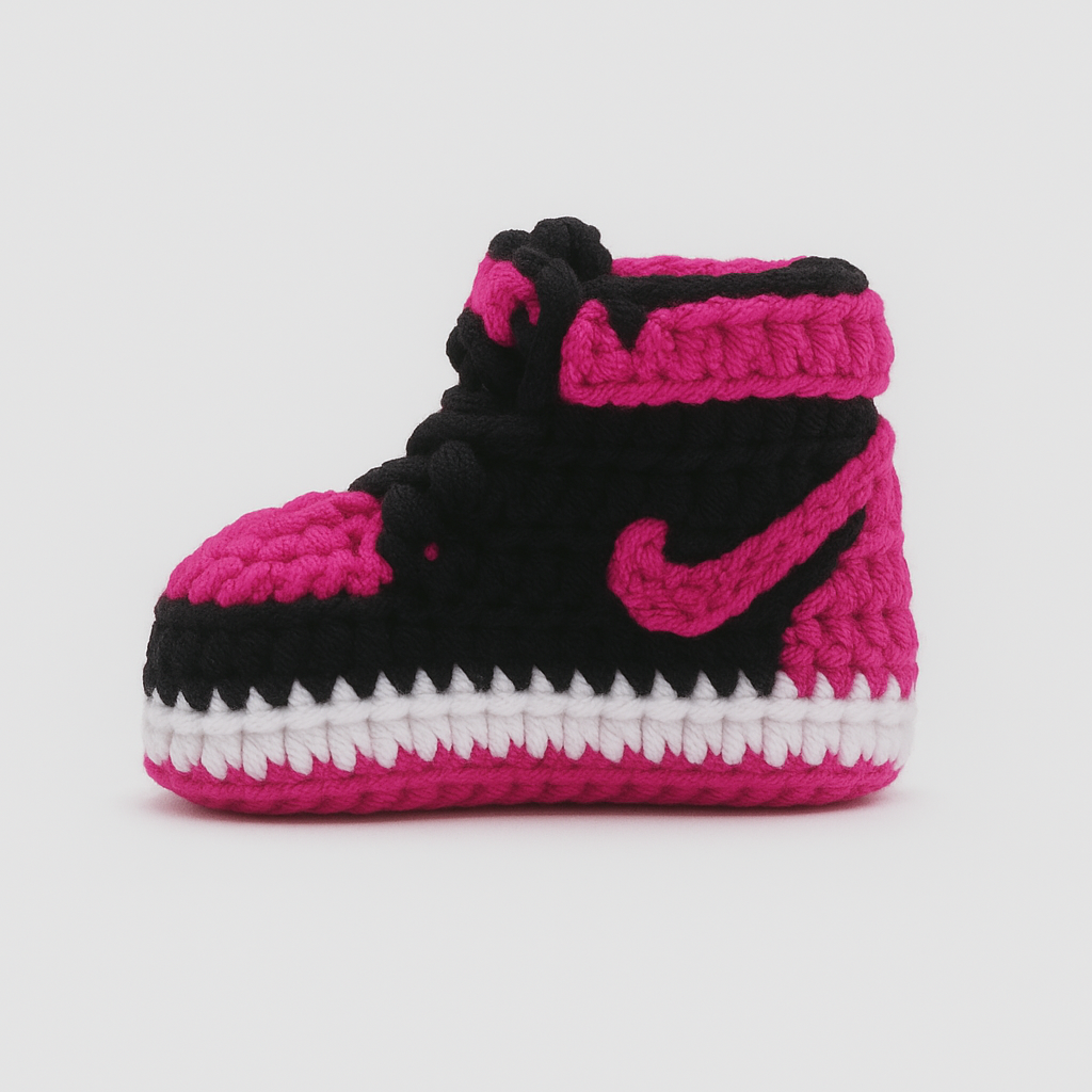 AJ1 “Black/Hot Pink” Style Knitties