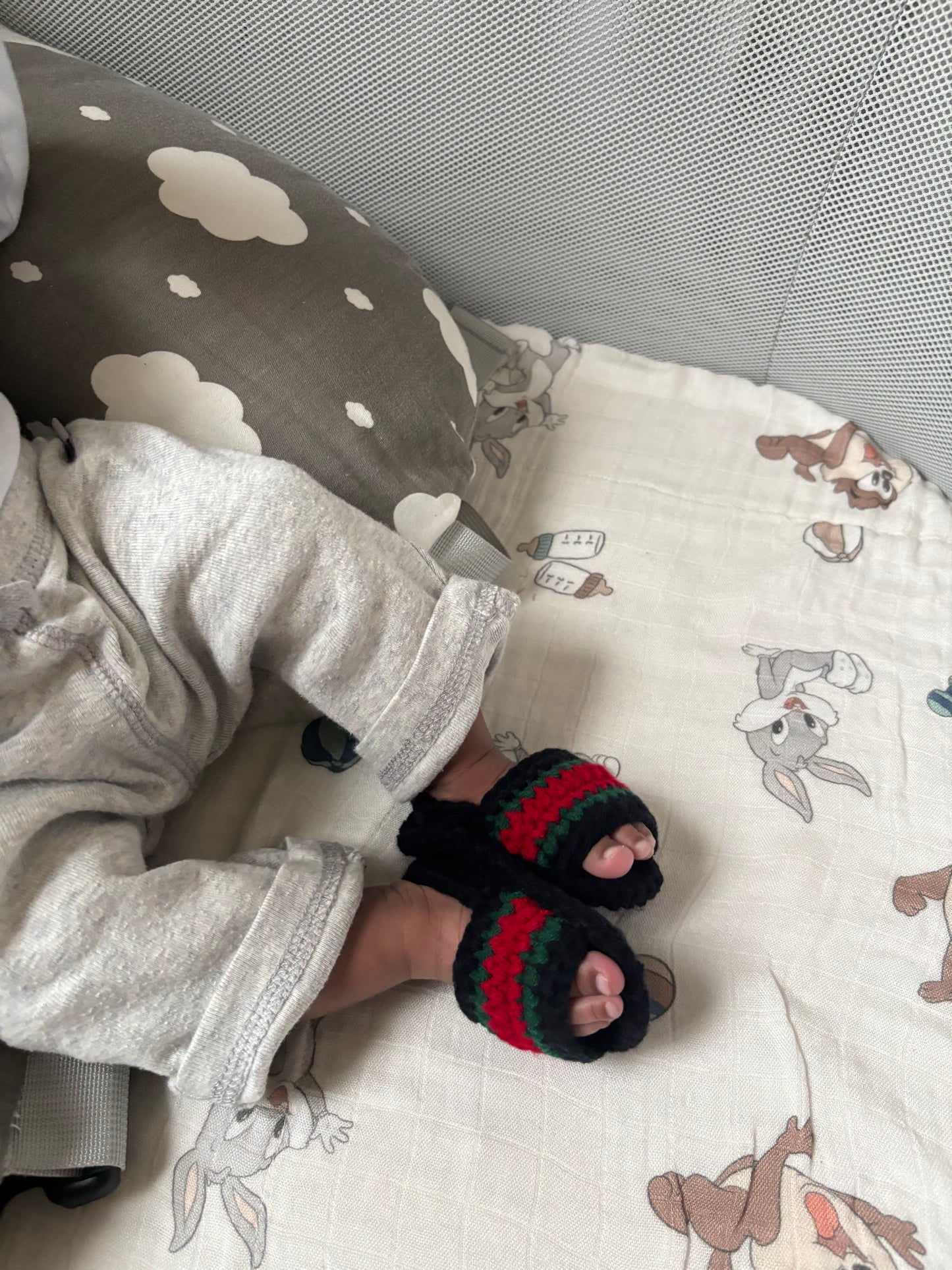 Black Gucci Slides Style Knitties